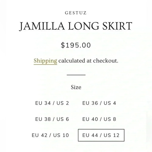 Gestuz Jamilla Long Denim Bitter Chocolate Skirt Size EU 44 US 12 - Picture 5 of 14